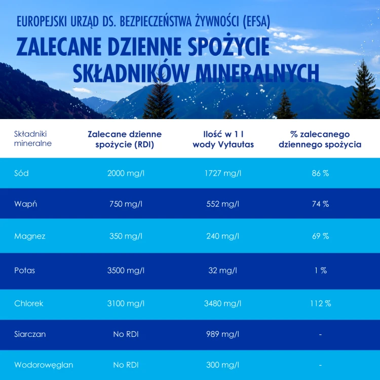 VYTAUTAS Naturalna woda mineralna gaz.0,5L PET